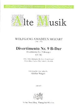 Mozart, Wolfgang Amadeus: Divertimento B-Dur Nr.9 KV240 für Flöte, Oboe, Klarinette, Horn und Fagott, Stimmen 
