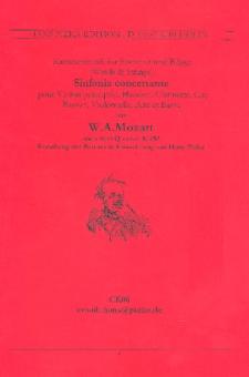Mozart, Wolfgang Amadeus: Sinfonia concertante KV452 für Oboe, Klarinette, Horn, Fagott, Violine, Viola, Violoncello und Kontrabaß,  Partitur und Stimmen 