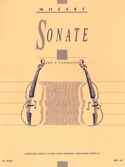 Mozart, Wolfgang Amadeus: Sonate pour basson et violoncelle (2 bassons/2 violoncelles), partition 