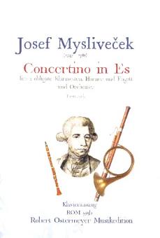 Myslivecek, Josef: Concertino Es-Dur für 2 Klarinetten, 2 Hörner, Fagott und Orchester für 2 Klarinetten, 2 Hörner, Fagott und Klavier, Stimmen 