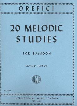 Orefici, Alberto: 20 melodic studies for bassoon 