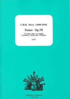 Parry, Charles Hubert H.: Nonet op.70 for flute, oboe, cor, anglais, 2 clarinets, 2 horns and 2 bassoons, score and parts 