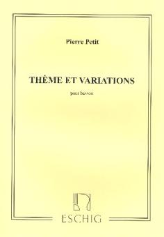 Petit, Pierre Yves Marie Camil: Thème et variations pour basson 