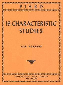 Piard, Marius: 16 characteristic Studies for bassoon 