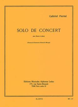 Pierné, Gabriel Henri Constant: Solo de Concert op.35 pour basson et piano 