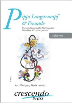 Pippi Langstrumpf und Freunde für 4 Fagotte, Partitur und Stimmen 