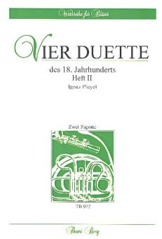 Pleyel, Ignaz Joseph: 4 Duette des 18. Jahrhunderts Band 2 für 2 Fagotte, Partitur und Stimmen 