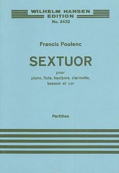 Poulenc, Francis: Sextett für Flöte, Oboe, Klarinette, Fagott, Horn und Klavier, Studienpartitur 
