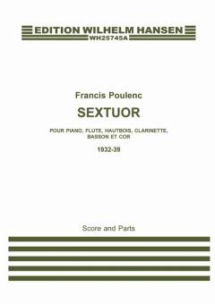 Poulenc, Francis: Sextett für Flöte, Oboe, Klarinette, Fagott, Horn und Klavier, Partitur und Stimmen 