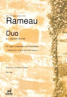 Rameau, Jean Philippe: Duo aus 'Hipplyte et Aricie' für Fagott (Violine/Violoncello) und Kontrabass, 2 Spielpartituren 