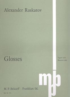 Raskatov, Alexander: Glosses 1989 für Fagott 