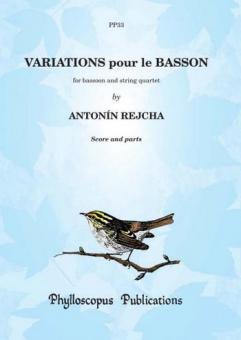 Reicha, Anton (Antoine) Joseph: Variations pour le basson for bassoon and string quartet, score and parts 