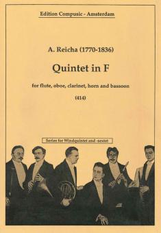 Reicha, Anton (Antoine) Joseph: Quintett F major for flute, oboe, clarinet, horn and bassoon, score and parts 