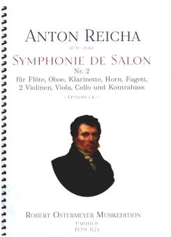 Reicha, Anton (Antoine) Joseph: Symphonie de Salon Nr.2 für Flöte, Oboe, Klarinette, Horn, Fagott, 2 Violinen, Va, Vc und Kb, Partitur 