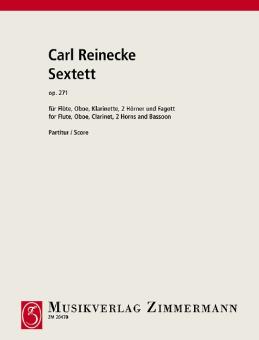 Reinecke, Carl: Sextett B-Dur op.271 für Flöte, Oboe, Klarinette, 2 Hörner und, Fagott,  Partitur (Kopie) 