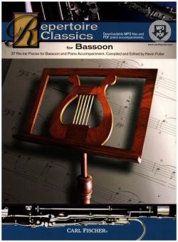 Repertoire Classics (+Online Audio) for bassoon and piano, bassoon part (with printable piano accompaniment) 