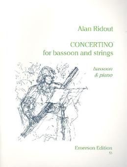 Ridout, Alan: Concertino for Basson and Strings for basson and piano, score and parts 