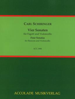 Schiringer, Carl: 4 Sonaten für Fagott und Violoncello, Partitur und Stimmen 