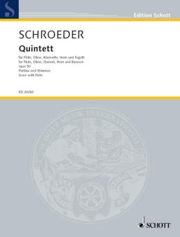 Schroeder, Hermann: Quintett op. 50 für Flöte, Oboe, Klarinette, Horn und Fagott, Partitur und Stimmen 