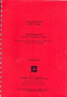 Schubert, Franz: Fagottkonzert nach der 'Arpeggione'-Sonate für Fagott und Streichorchester für Fagott und Streichorchester, Klavierauszug mit Solo-Stimme 