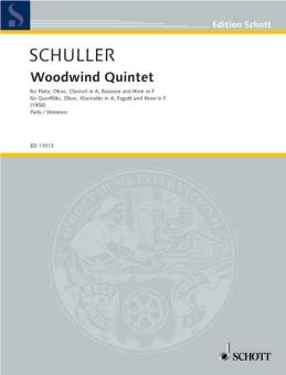 Schuller, Günther: Woodwind Quintet für Flöte, Oboe, Klarinette in A, Fagott und Horn, Stimmen 