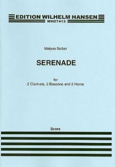 Seiber, Mátyás: Serenade for Wind for clarinet, bassoon and horn, score 