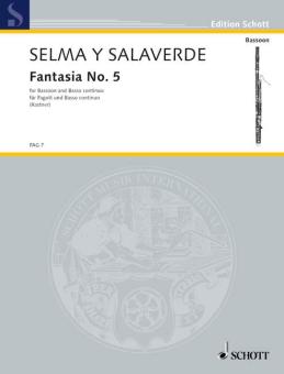 Selma y Salaverde, Bartolo: Fantasia No.5 für Fagott und Basso continuo 