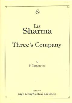 Sharma, Liz: Three's Company für 3 Fagotte, Partitur und Stimmn 