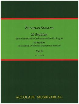 Smalys, Zilvinas: 20 Studien über wesentliche Orchesterstellen Band 2 für Fagott 