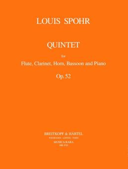Spohr, Ludwig (Louis): Quintett c-Moll op.52 für Flöte, Klarinette, horn, Fagott und Klavier 