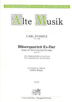 Stamitz, Karl Philipp: Quartett Es-Dur op.8,2 für Oboe, Klarinette, Horn und Fagott, Stimmen 