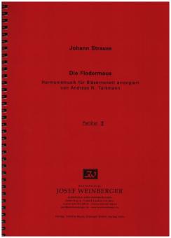 Strauss, Johann (Sohn): Die Fledermaus für Flöte, 2 Oboen, 2 Klarinetten, 2 Hörner, und 2 Fagotte,  Partitur 