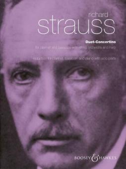 Strauss, Richard: Duett-Concertino o. Op. AV 147 für Klarinette, Fagott, Harfe und Streichorchester, Klavierauszug mit Solostimmen 