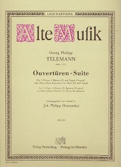 Telemann, Georg Philipp: Ouvertüren-Suite für 2 Oboen, 2 Hörner und Fagott, Stimmen 