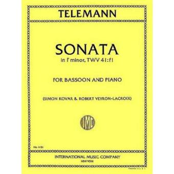 Telemann, Georg Philipp: Sonata f minor for bassoon and piano 