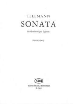 Telemann, Georg Philipp: Sonate e-Moll für Fagott und Klavier 