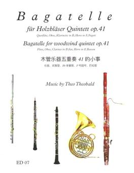 Theobald, Theo: Bagatelle op.41 für Querflöte, Oboe, Klarinette in Bb, Horn in F und Fagott, Partitur und Stimmen 