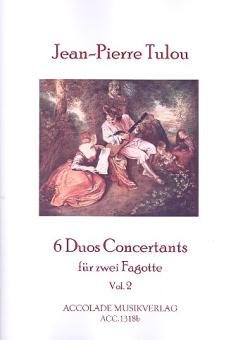 Tulou, Jean-Pierre: 6 Duos concertantes Band 2 (Nr.4-6) für 2 Fagotte, Partitur und Stimmen 