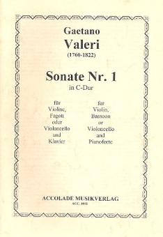 Valeri, Gaetano: Sonate C-Dur Nr.1 für Violine, Fagott (Vc) und Klavier, Stimmen 