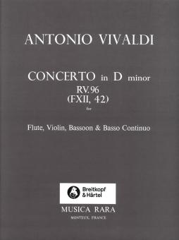 Vivaldi, Antonio: Concerto d-Moll für Flöte, Violine, Fagott und Bc 