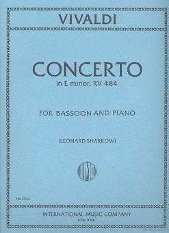 Vivaldi, Antonio: Concerto e minor RV484 P137 F.VIIIi:6 for bassoon and piano 