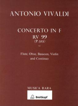 Vivaldi, Antonio: Concerto F major RV99 for flute, oboe, bassoon, violin and bc, parts 