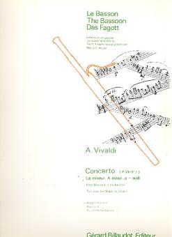 Vivaldi, Antonio: Concerto la mineur F.VIII:7 pour basson et orchestre pour basson, et piano 