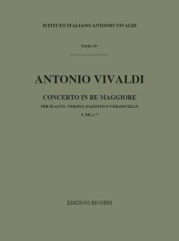 Vivaldi, Antonio: Concerto re maggiore RV92 per flauto dolce, violino, fagotto e bc, partitura 