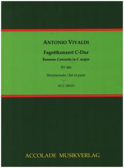Vivaldi, Antonio: Konzert C-Dur RV466 für Fagott, Streicher und Continuo, Stimmensatz 