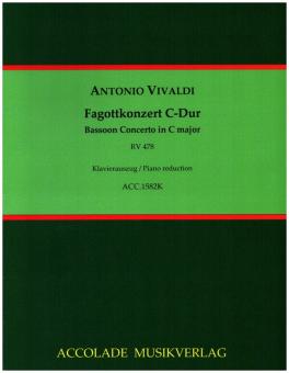 Vivaldi, Antonio: Konzert C-Dur Nr.3 RV478 für Fagott, Streichorchester und Cembalo für Fagott und Klavier 