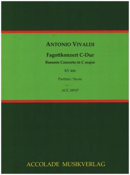 Vivaldi, Antonio: Konzert C-Dur RV466 für Fagott, Streicher und Continuo, Partitur 