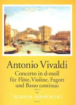 Vivaldi, Antonio: Konzert d-Moll RV96 für Flöte, Fagott, Violine und Bc, Partitur und Stimmen 