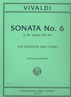 Vivaldi, Antonio: Sonata B flat major no.6 for bassoon and piano 