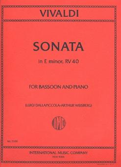 Vivaldi, Antonio: Sonata no.5 e minor for bassoon and piano 